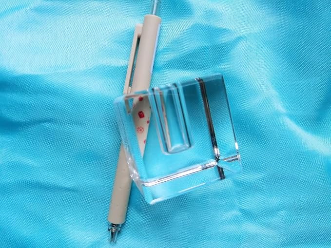 Glass Pen Holder Honeycomb Desk Accessory Fountain Pen Office Supplies Party & Gift Idea Home Decor (SQUARE)-DeskLoop Office