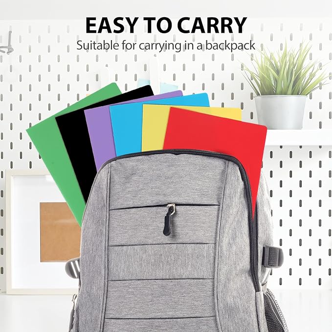Plastic Folders with Pockets, 6 Rainbow Colors, 2 Pocket, Letter Size | 8.5x11 - Image 5