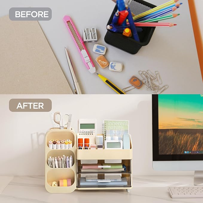 HBlife Desk Organizer with Pen Pencil Holder - Image 6