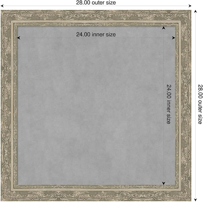 Amanti Art Silver Framed Magnetic Board 28x28 Medium Vision Board - Image 2