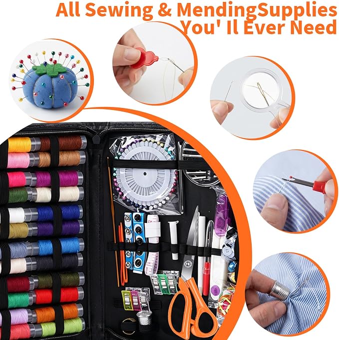 GABTRUK 304PCS Adult Sewing Kit, 43 Colors Thread & Ergonomic Scissors - Image 5