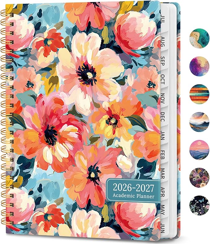 Academic Planner 2026-2027, Weekly and Monthly Calendar Book, July 2026 – June by JEJEGO