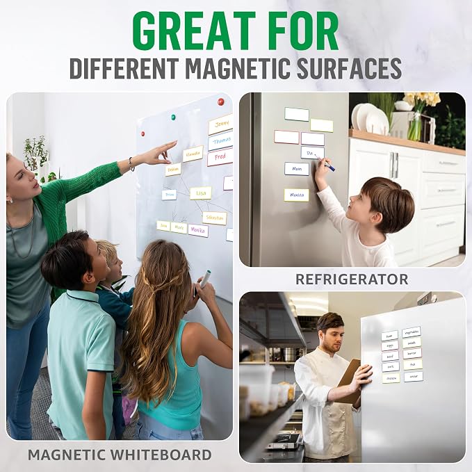 100 Pack Dry Erase Magnetic Labels 2x4 in - Image 4