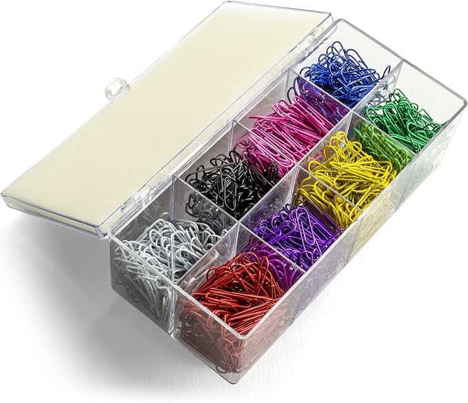 Officemate 97228 Plastic Coated Paper Clips, No. 2 Size by Officemate