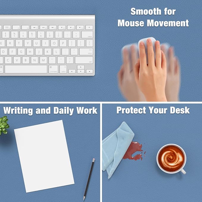 Hsurbtra Desk Pad, XXXL Extended Mouse Pad, Waterproof Desktop Blotter Protector - Image 4