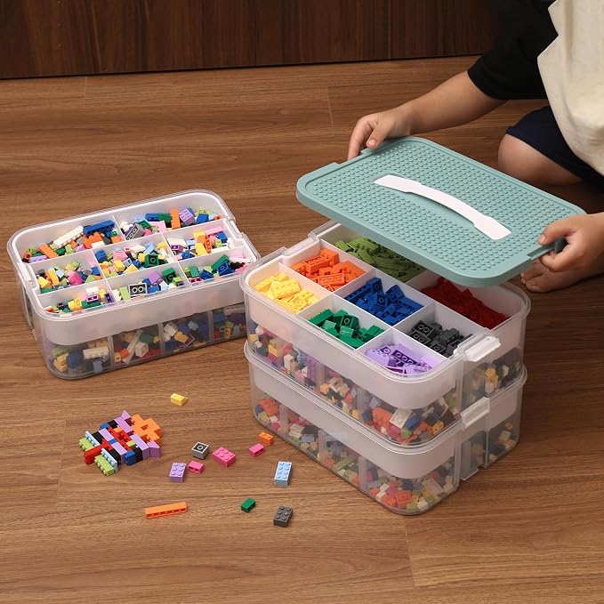 Douorgan Toy Storage Organizer for Lego Stackable Organizer Bins - Image 8