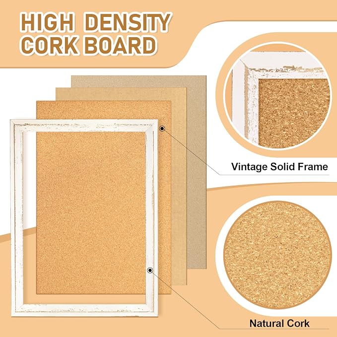 DOLLAR BOSS White Cork Board for Wall - Image 3