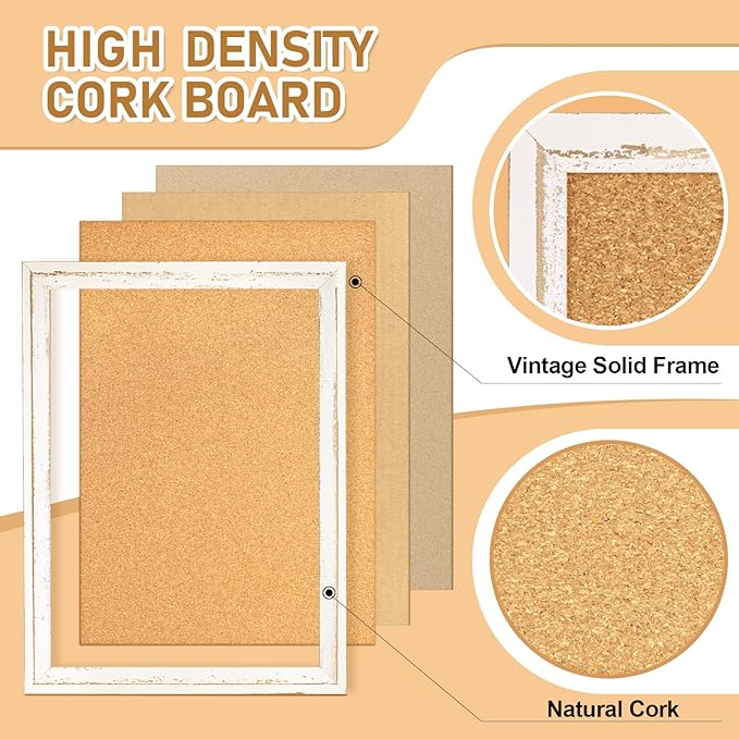 DOLLAR BOSS White Cork Board for Wall - Image 3
