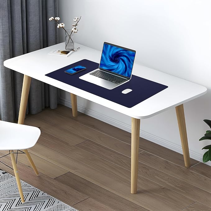 AFIING Dual-Sided Desk Pad, Natural Cork & PU Leather Large Mouse mats - Image 6