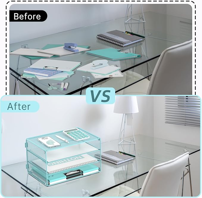 DALTACK 3 Tier Letter Tray Paper Organizer - Image 6