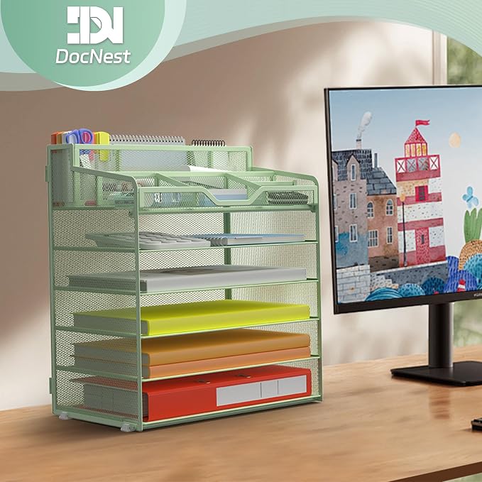 Docnest 6 Tier Mesh Desk Organizer - Image 6