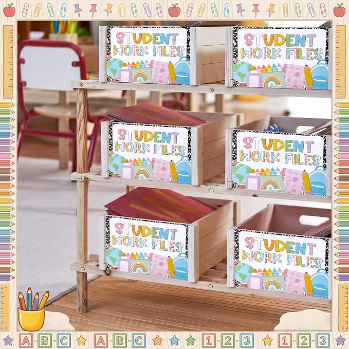 Marspark 10 Set Classroom Organization Folder Labels - Image 6
