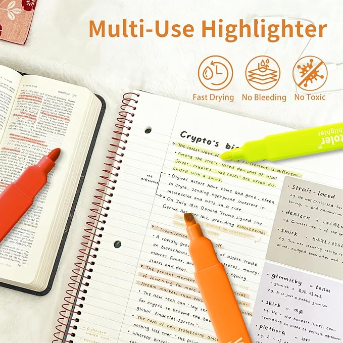 Piochoo Highlighters, Dual Tip Highlighter - Image 4