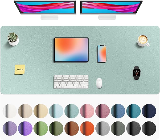 Aothia Faux Leather Desk Mat by AothiaSimpleNaturalUnique