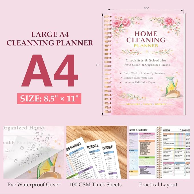 Home Cleaning Planner & Checklist Book - Image 3