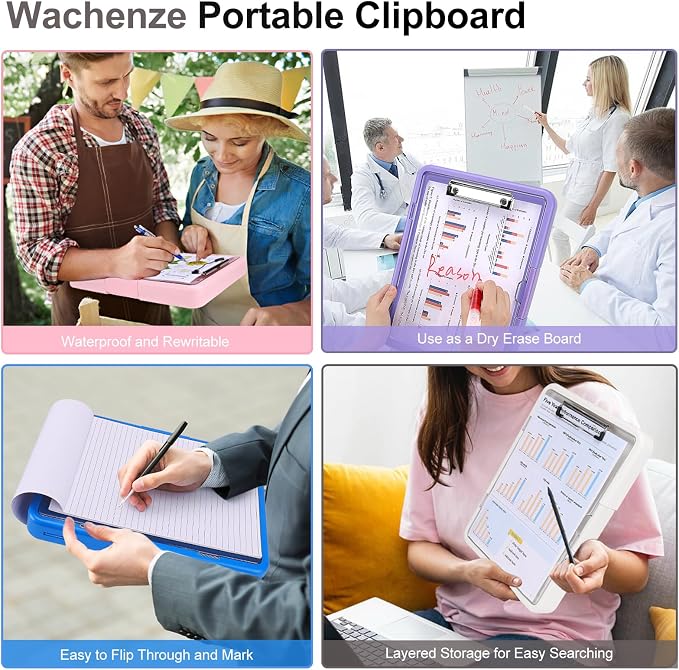 Clipboard with Storage, Heavy Duty Cleaview Clip Boards 8.5x11 with Dual Storage - Image 8