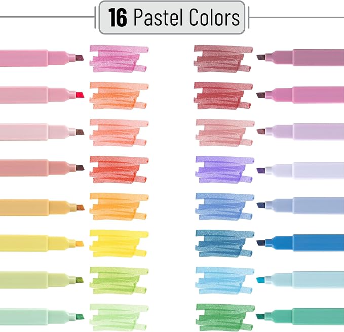 Mr. Pen- Aesthetic Highlighters No Bleed, 16 Pack, Cute Highlighters Assorted - Image 2