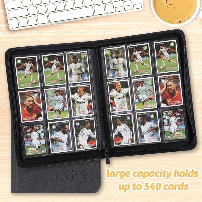 9 Pocket Card Binder, Premium Zip Trading Card Binder, 540 Double Sided Pocket - Image 5