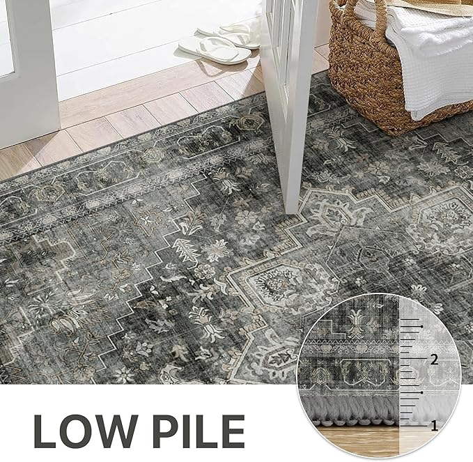 GENIMO 2x10 Runner Rugs for Hallway, Machine Washable Non Slip Vintage Rugs - Image 5