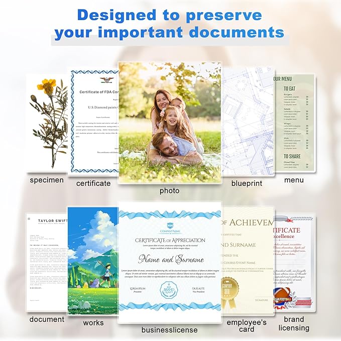 100 Pack Laminating Sheets, 5Mil 9" x 11.5" Laminating Pouches，5Mil Clear Thermal Lamination Sheet Paper for Laminator, Holds 8.5 x 11 Inch Sheets-DeskLoop Office