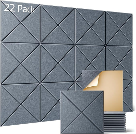 Sonicism 22 Pack X-Lined Acoustic Panels by Sonicism