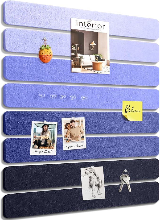 Small Cork Bulletin Board Tiles, Felt Wall Decor and Office Desk Accessories by faainit