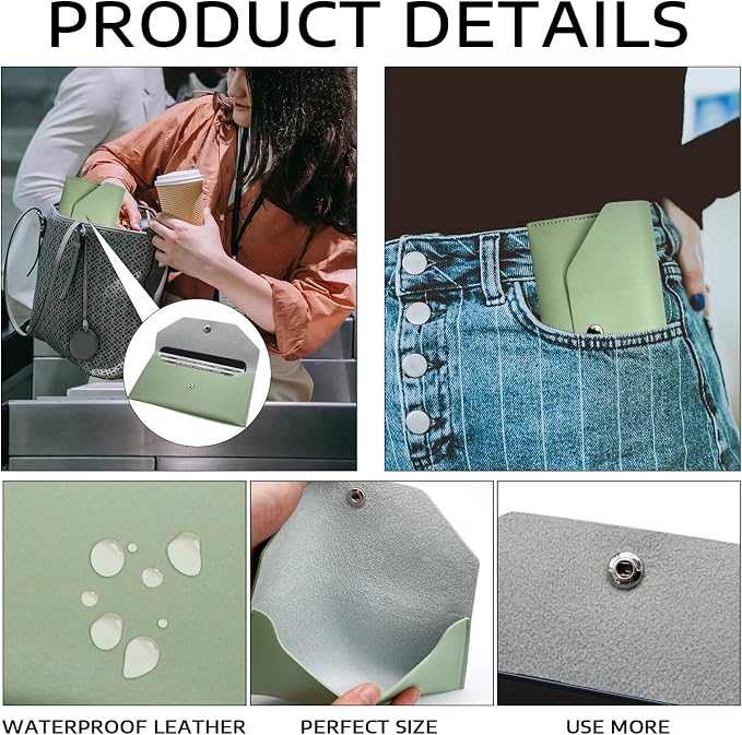 BLMHTWO Cash Wallets for Women, Reusable Envelopes for Cash Leather Cash - Image 7