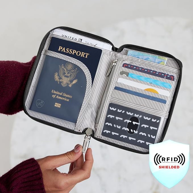 Travelon RFID Blocking Passport Zip Wallet - Image 3