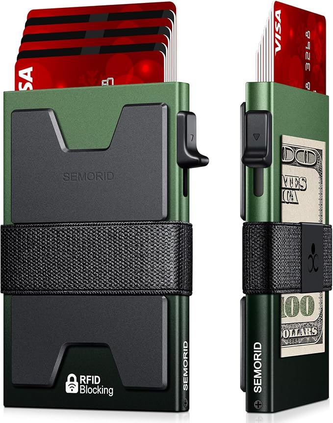 SEMORID Slim Aluminum Card Holder Wallet by SEMORID