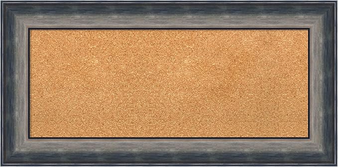 Amanti Art Natural Cork Board for Wall, 18x36 Vision Board with Silver Wood Frame, Medium Corkboard Office Decor for Home Organization, Casual Corkboard Pinboard to Display Items for Home-DeskLoop Office