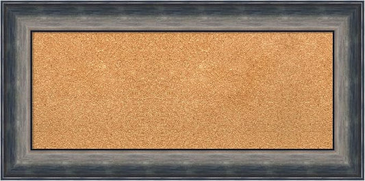 Amanti Art Natural Cork Board for Wall, 18x36 Vision Board with Silver Wood Frame, Medium Corkboard Office Decor for Home Organization, Casual Corkboard Pinboard to Display Items for Home-DeskLoop Office