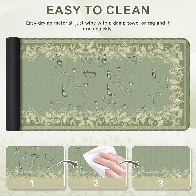 iCasso Floral Desk Mat for Keyboard and Mouse, Cute Gaming Mouse Pad XXL - Image 5