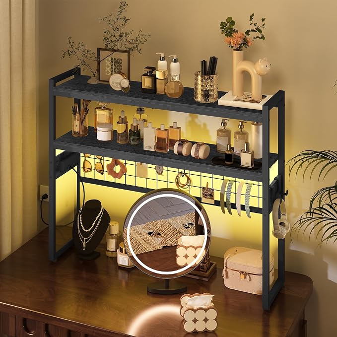 HOOBRO Desktop Bookcase, 37.4" Large Desk Shelf, 2-Tier Desktop Organizer - Image 6