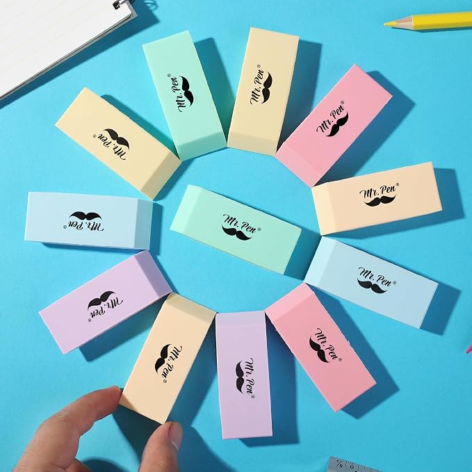 Mr. Pen- Pencil Eraser, 12 Pack, Art Sketching, Clean Smudge-Free Correction - Image 4