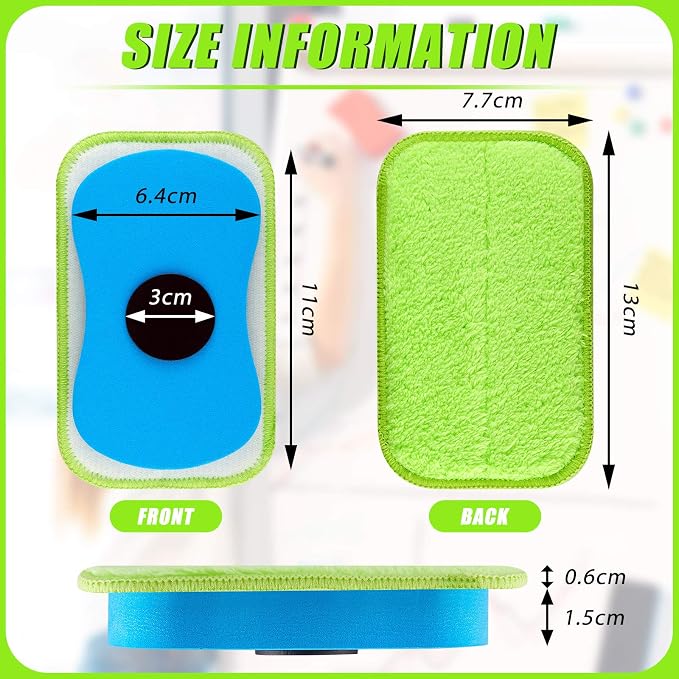 Zonon 3 Pcs Pcs Chalk Eraser Bulk Chalk Board Chalkboard Erasers Dust Free - Image 2