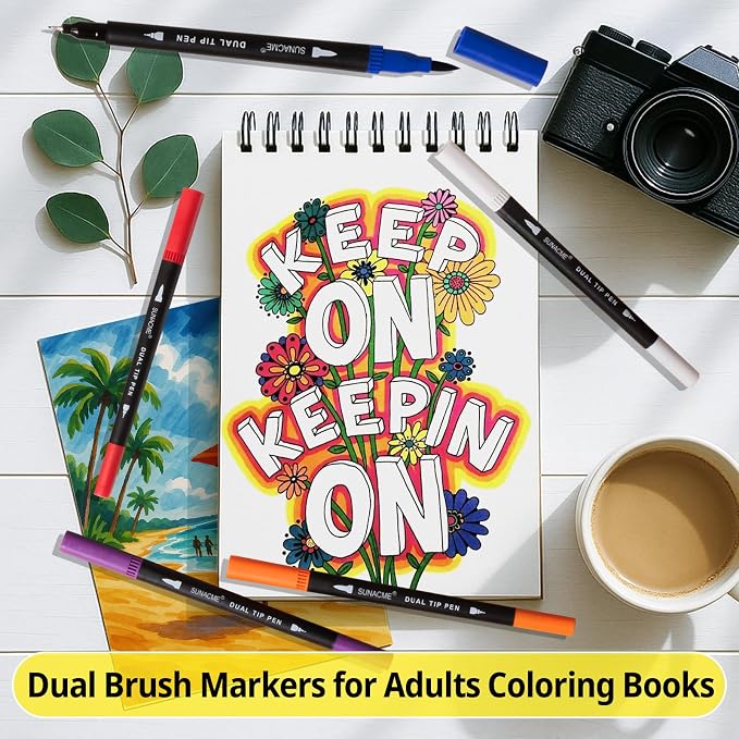 sunacme 36 Colors Dual Brush Marker Pens, Art Marker Set - Image 5