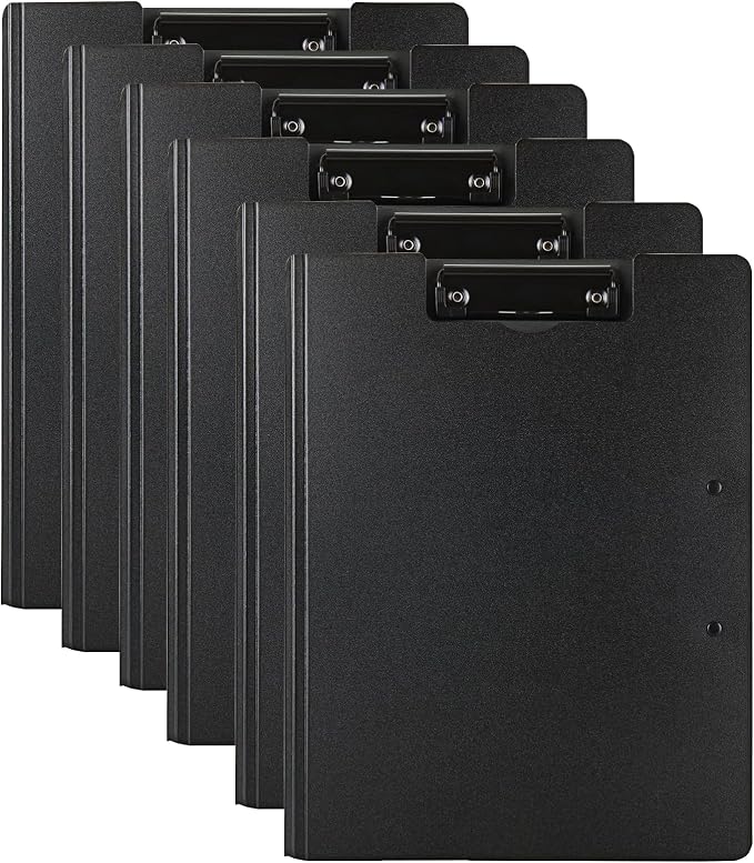 Clipboard Folder, 6 Pack A4 Foldable Clipboards File Folder Flip Writing Pad by Yepphetco