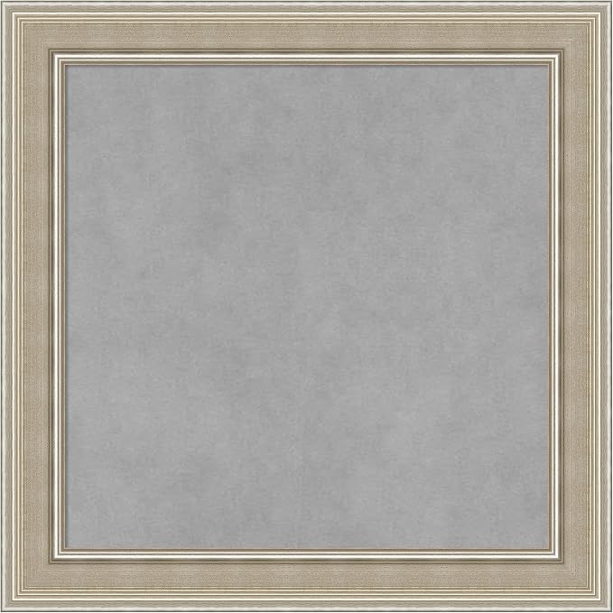 Amanti Art Silver Framed Magnetic Board 20x20 Small Vision Board by AmantiArt