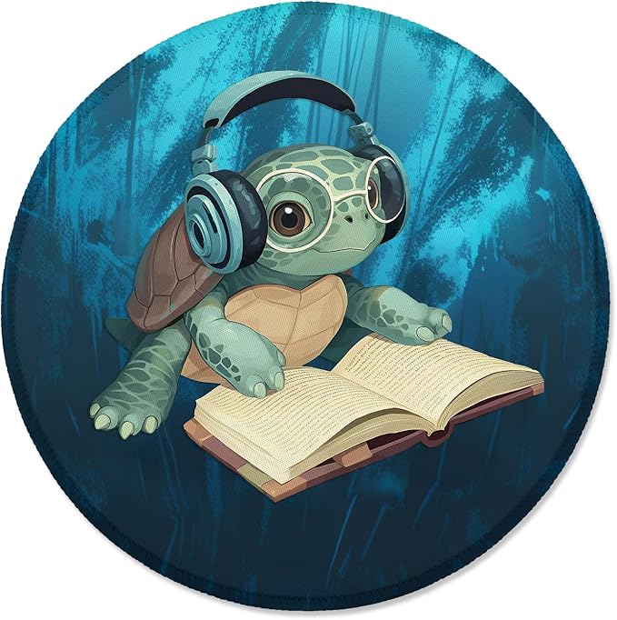 ITNRSIIET Round Mouse Pad with Stitched Edge Premium-Textured Waterproof by +ITNRSIIET