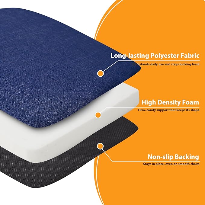 Ruqmuis Chair Cushions for Dining Chairs, D-Shaped Chair Pads - Image 4