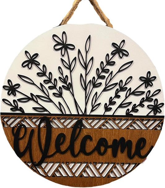 Wood front door sign Wood sign Home decor Welcome sign Sign by Unknown