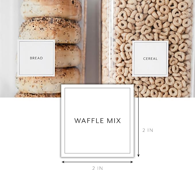 Pantry Labels for Food Containers, 156 Preprinted Kitchen Labels for Storage - Image 2