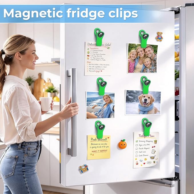 12 Pack Chip Clips, Bag Clips for Food, Magnetic Sealers for Chips and Other - Image 5