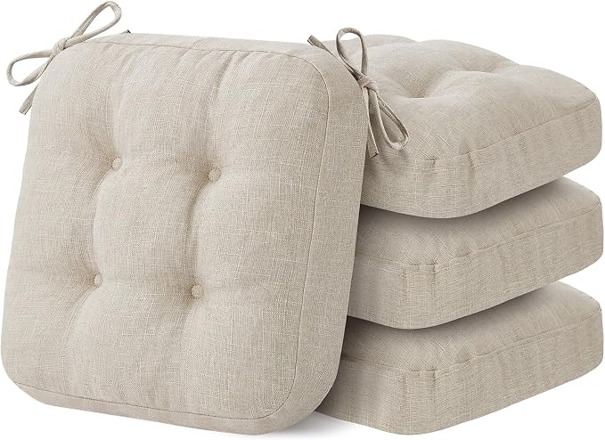 IASEAHK Chair Cushions, Memory Foam Dining Chair Cushions, Tufted Indoor Chair by IASEAHK