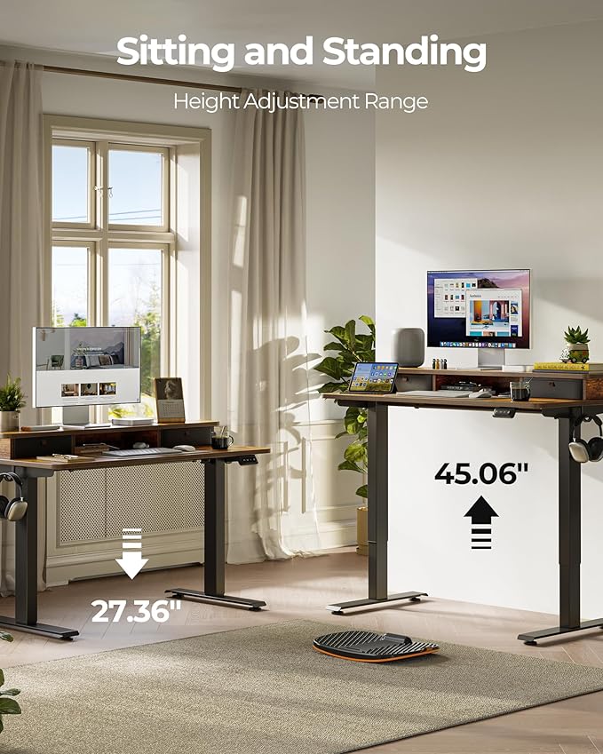 FEZIBO 48 x 24 Inch Height Adjustable Electric Standing Desk - Image 5