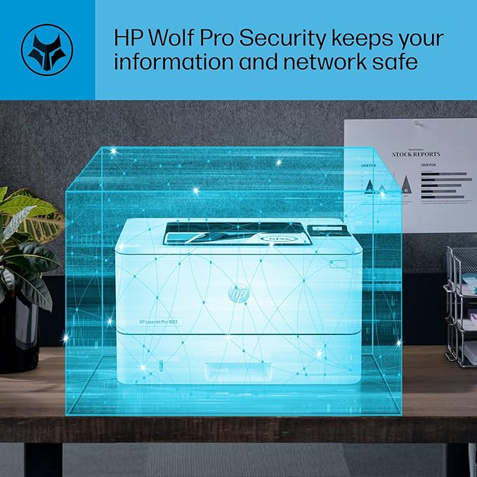 HP LaserJet Pro 4001n Black & White Printer, Print, Fast speeds, Easy setup, Mobile printing, Advanced security, USB, Ethernet Connection, Best-For-Office-DeskLoop Office