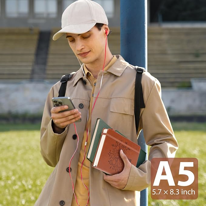CAGIE Leather Bound Journal for Men & Women, A5 Lined Notebook - Image 7