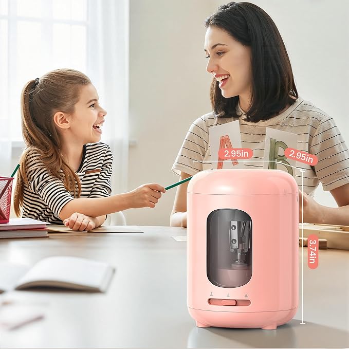 deli Electric Pencil Sharpener, 3 Sharpness Modes, Battery Operated - Image 7