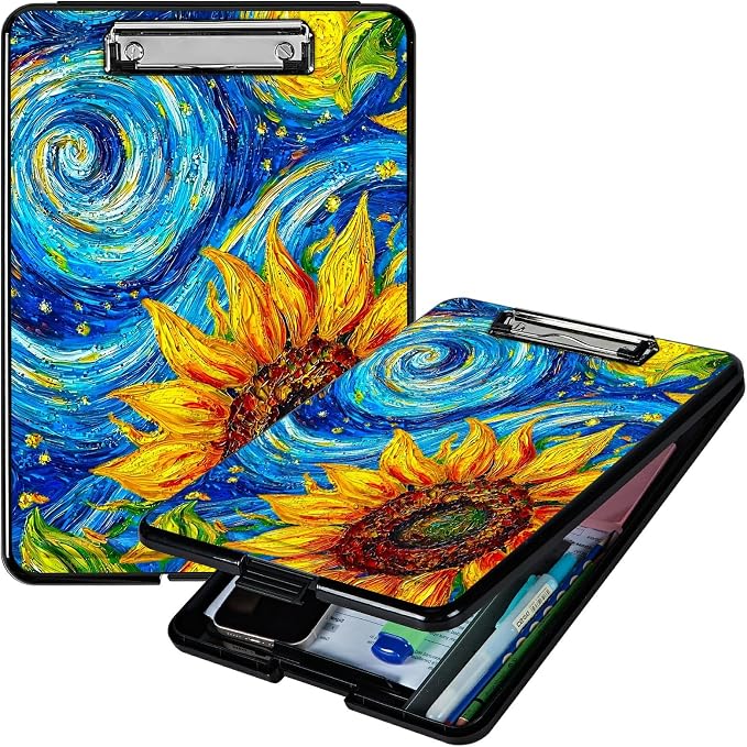 Starry Sunflower A4 Clipboard by Unknown