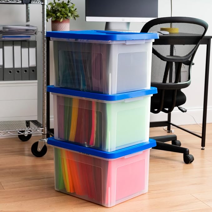 IRIS USA File Storage Box with Lid, Document Protection Box - Image 4